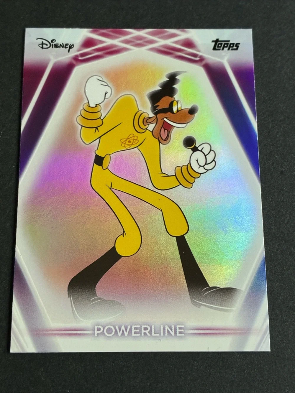 2026 Topps Disney Neon Powerline #101 Rainbow Foil Goofy Movie Card